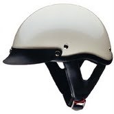 DOT Motorcycle Beanie Helmet Fiber Glass Pearl-white Size Small