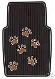 Dog Doggie Puppy Dog Paw Prints Front Floor Mats 2-pc Set Rubber