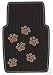 Dog Doggie Puppy Dog Paw Prints Front Floor Mats 2-pc Set Rubber