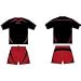 Sports : Astis Players Line Shirt + Short, schwarz-rot f&uuml;r Tennis