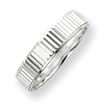 Sterling Silver 5mm Diamond-cut Band