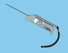 Fisher Scientific Digital Thermometers with Stainless-Steel Stem, Accuracy/Resolution: 0.1 below +200, 1 above +200/1C