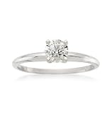 .50 Carat Diamond Solitaire RSVP Engagement Ring In 14kt White Gold