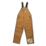 Carhartt 36 Flame-Resistant Quilt-Lined Duck Bib Overalls Brown, BROWN, 36