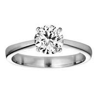 1/2 Carat G/SI1 Round Brilliant Certified Diamond Solitaire Engagement Ring in 18ct Solid White Gold