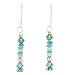 Apatite Gemstone and Swarovski Austrian Crystal Bead Dangle Earrings with Sterling Silver and Gold Vermeil, #7945