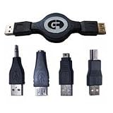 GR Computer PU-215 USB-Travel Adapter Set USB Anschlusskabel A/Stecker - A/Buchse 1.2 m ausziehbar mit 4 USB Adaptern