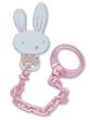 DUMMY SOOTHER COMFORTER CLIP & CHAIN - BUNNY RABBIT - IDEAL FOR BABY AND PERFECT GIFT, BABY SHOWER, CHRISTENING OR FAMILY EVENT