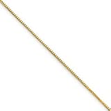 10k .5mm Box Chain Necklace - 14 Inch - JewelryWeb