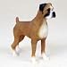 Boxer, Uncropped Original Dog Figurine (4in-5in)