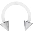 Steel Cone BIOPLAST Horseshoe Circular Barbell