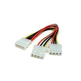 2 Way 4 pin PSU Power Splitter Cable LP4 Molex 1 to 2 Lead 20cm