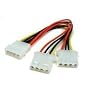 2 Way 4 pin PSU Power Splitter Cable LP4 Molex 1 to 2 Lead