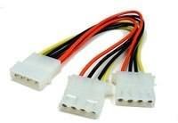 2 Way 4 pin PSU Power Splitter Cable LP4 Molex 1 to 2 Lead 20cm