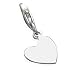 Heart Tag Charm with Lobster Clasp Sterling Silver - Engraving Included