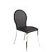 Eurostyle Farid Side Chair in Black & Chrome [Set of 2]