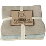 FLOURSACK Teatowel Set - Oyster / Sky Grey / Natural