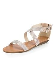Studded Crossover Strap Sandals