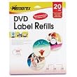 Memorex White Matte DVD Label Refills