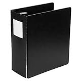 Wilson Jones 369-49EB Casebound Elliptical Ring Binder, Metal Hinges, 11X8-1/2, 3-1/2 Cap., Black