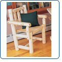 Cedar Log Captain's Chair