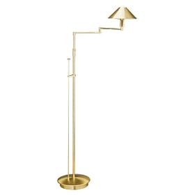 Holtkoetter Brass Metal Shade Swing Arm Floor Lamp