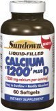 Calcium 1200 Mg Plus Vitamin D Softgels For Heart Health, By Sundown - 60 Tablets
