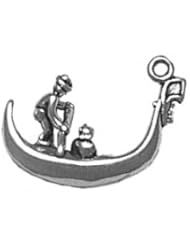 Sterling Silver 3D Venice Italian Gondola Vacation Travel Tour Charm