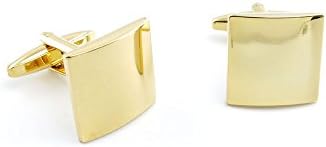 2 Pairs Cufflinks Cuff Links B0472 Golden Square Fashion Jewelry Gift Wedding Party Shirt Mens Button Classic