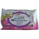 Sleek Sensation Baby Wipes, Flushable - 50/Tub