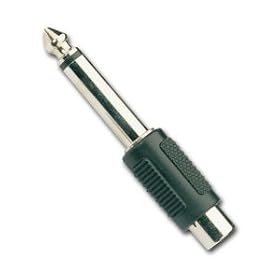 Phono RCA to 6.35mm MONO Jack Adapter - High Quality Connectors - Convert 6.3 to RCA Phono - MONO Connectors - Indigo Banana Media