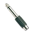 Phono RCA to 6.35mm MONO Jack Adapter - High Quality Connectors - Convert 6.3 to RCA Phono - MONO Connectors - Indigo Banana Media
