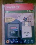 Electronics : SanDisk 2GB SD Card (Secure Digital) + USB SD/SDHC Card Reader