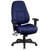 High Back Ergonomic Chair - Navy (Navy) (48.25 H x 29 W x 27.25 D)