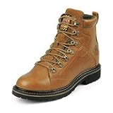 Justin Boots Mens 6 Worker II Series Work Boot Tan Trapper by Justin Boots
