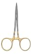 Dr. Slick 5" Gold Spring Creek Clamp w/ Cleanout Pin ::: Curved Tip
