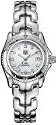 Womens Link Stainless Steel Diamond