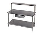 48 L X 30 W 14 Gauge Stainless And Galvanized Workbench W/ Undershelf