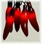 Red Hot Chili Pepper String Lights - Set of 35 - Red - Cinco de Mayo Lights