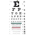 Grafco Snellen Type Plastic Eye Chart, Non-Reflective Matte Finish With Green and Red Color Bar