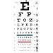 Grafco Snellen Type Plastic Eye Chart, Non-Reflective Matte Finish With Green and Red Color Bar