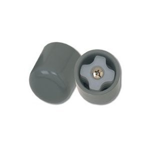 EXTRA DURABLE GlideCaps Walker Caps - Gray - 1 Pair