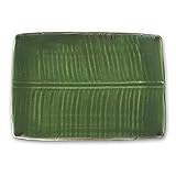 Stoneware platter, 'Square Banana Leaf'