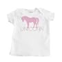 Pink Unicorn Design Girl's Infant T-Shirt (White) - 18 Months