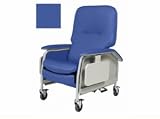 Deluxe Clinical Care Recliner, 1 EA, Silvertex Marine Blue
