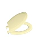 KOHLER Triko Round Molded Toilet Seat with Cover and Plastic Hinges, Sunlight #4716-T-Y2