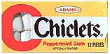 Cadbury Adams, Chiclets Gum Peppermint 12 ea X 20Packs