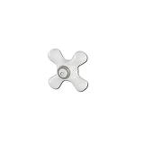American Bath Factory PXC-SN Porcelain Cross Handle in Satin Nickel