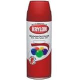Krylon Indoor/Outdoor Paint, Banner Red Enamel, 12 oz. can