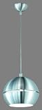 Trio-Leuchten 300202505 Pendelleuchte in Aluminium, &oslash; 23 cm, innen wei&szlig;